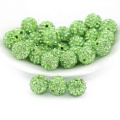 Fuente del fabricante Peridot Color Round Clay Shamballa Rhinestone Pave Crystal Beads Tamaño 4mm-18mm, IB00103 - Peridoto